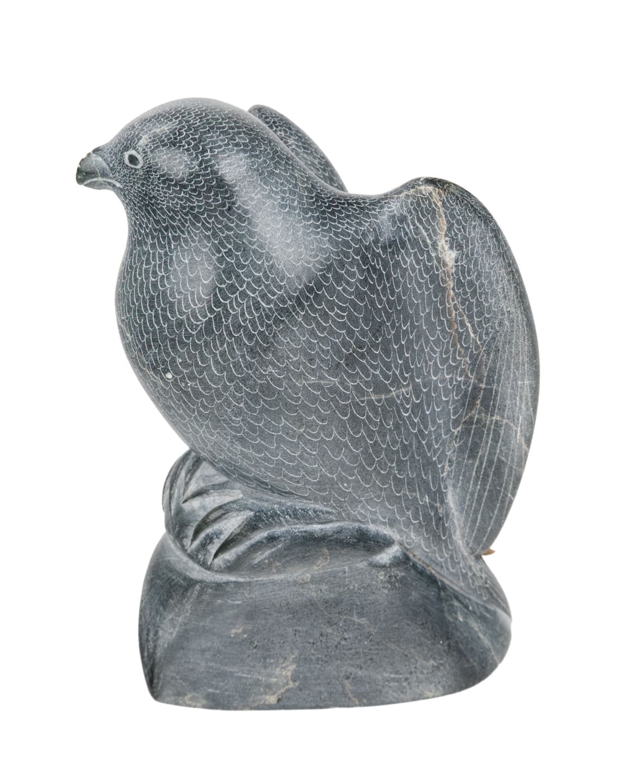AISAPIK QUMA IGAUJA (1915-1979) PUVIRNITUQ (POVUNGNITUK), Falcon Perched on Rock, 1961