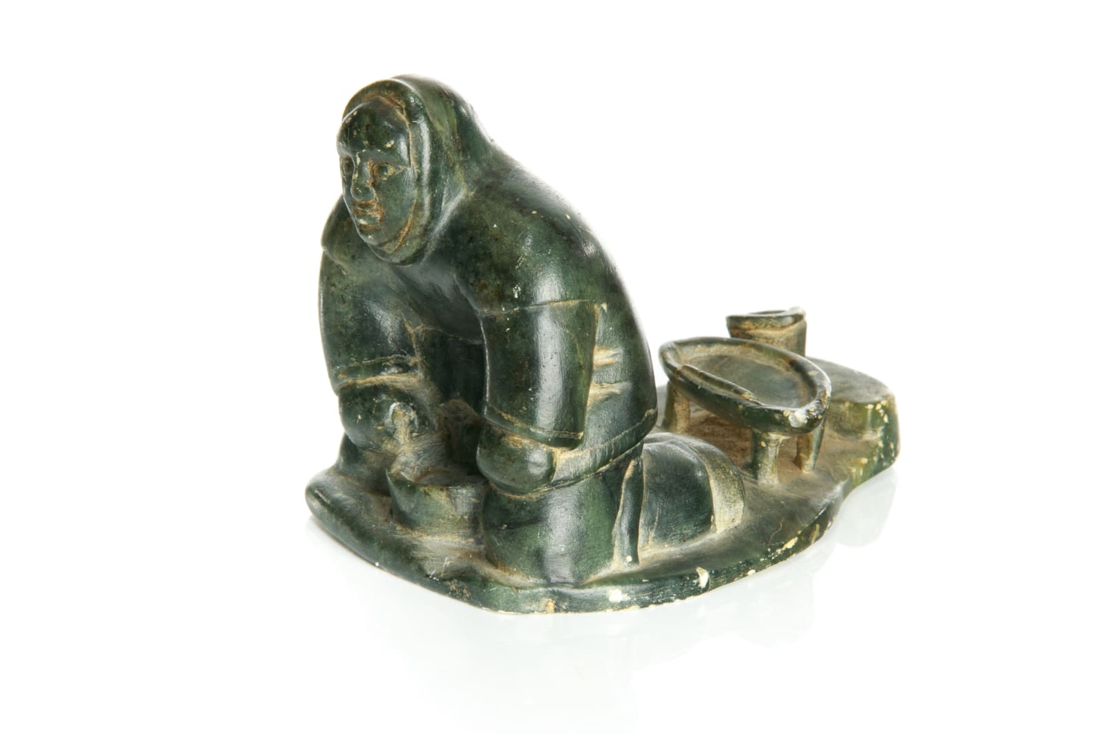 DAVIDIALUK ALASUA AMITTU (1910-1976) PUVIRNITUQ (POVUNGNITUK), Man Relieving Himself into a Bucket, 1960s