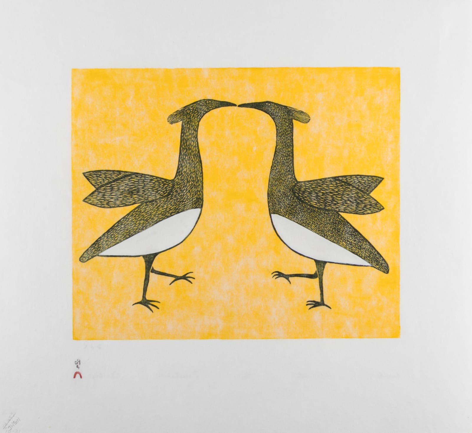 OHOTAQ MIKKIGAK (1936-2014) KINNGAIT (CAPE DORSET), Kunik (Kiss), 2010 #31