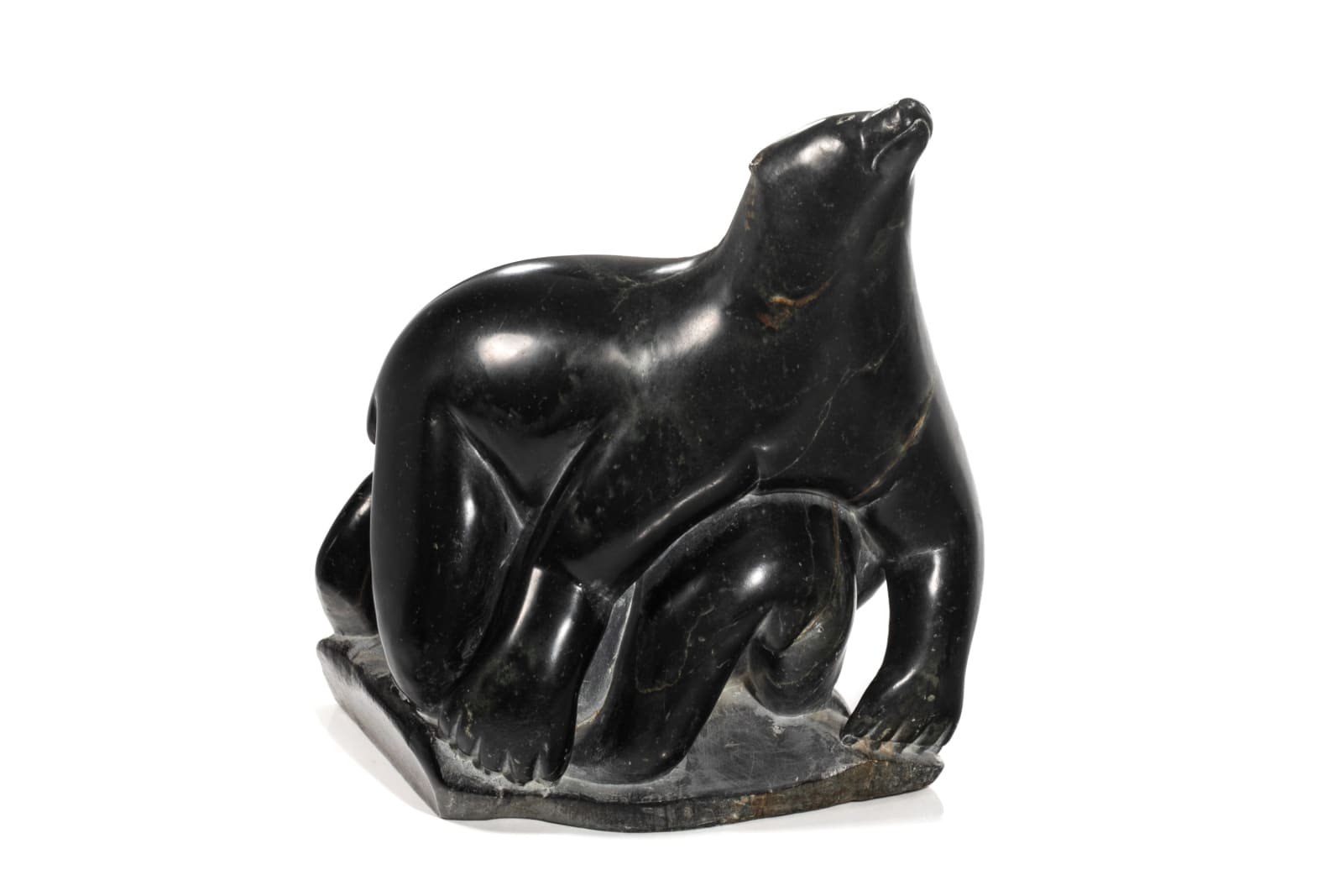 JON INIAPIK, NUNAVIK (ARCTIC QUEBEC), Polar Bear Protecting Young , 1970s