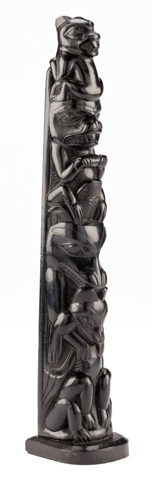CHARLES EDENSHAW (DAAX’IGANG or TAHAYGEN) (1839-1920), MASSET, HAIDA GWAII, Model Totem Pole, c. 1900-10