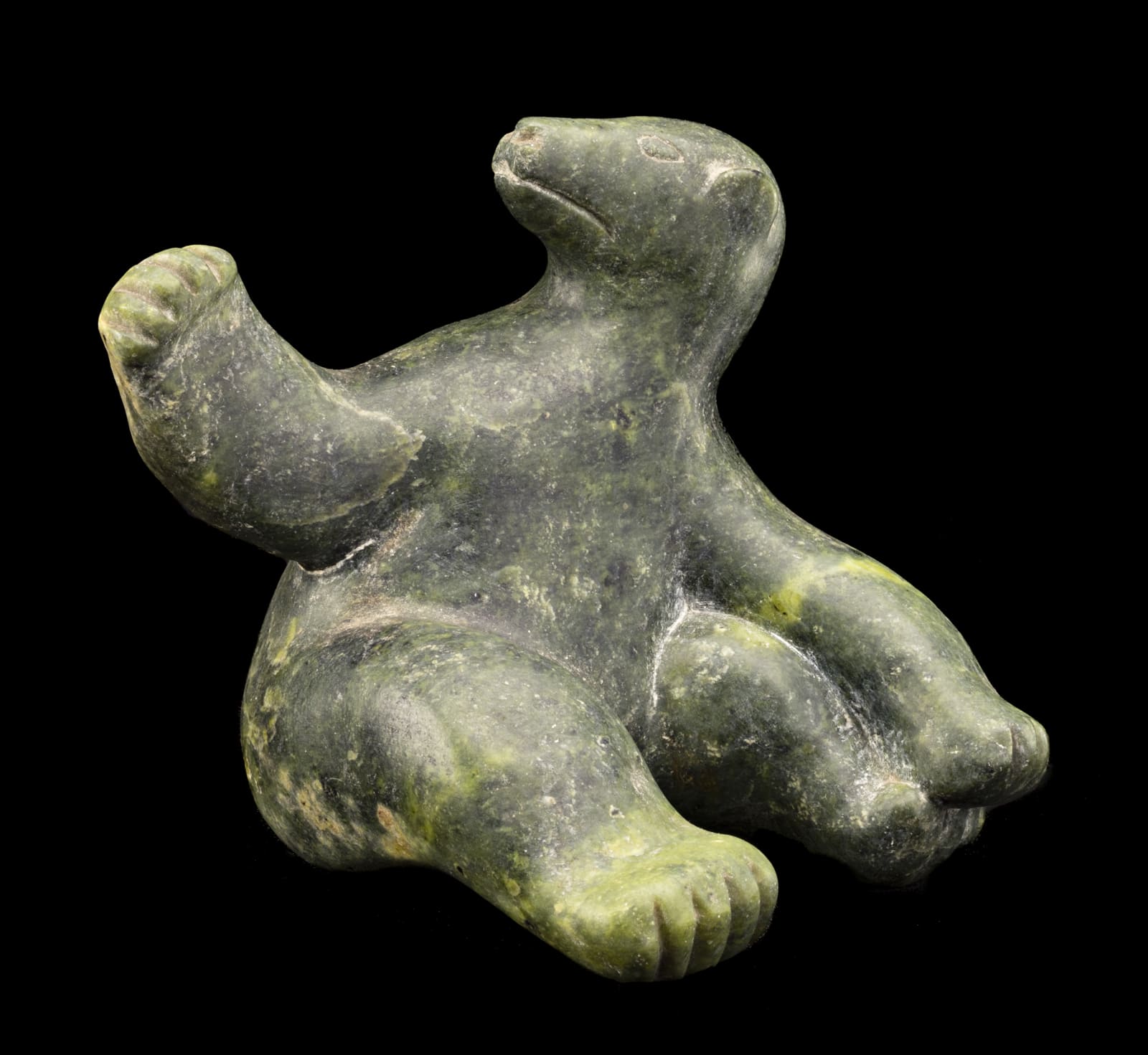 KIUGAK (KIAWAK) ASHOONA, O.C., R.C.A. (1933-2014) m., KINNGAIT (CAPE DORSET), Seated Bear, c. early 1960s