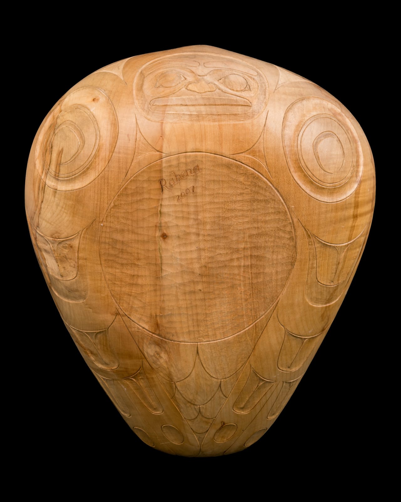 GLEN RABENA (1953-), NON-INDIGENOUS, ADOPTED HAIDA, HORNBY ISLAND, Preening Heron Bowl, 2007