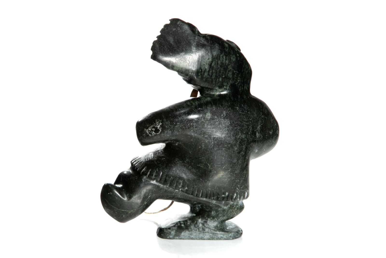 JUDAS ULLULAQ (1937-1999) UQSUQTUUQ (GJOA HAVEN), Man with a Whip, 1996