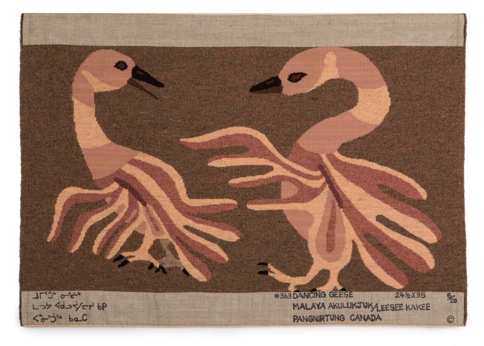MALAYA AKULUKJUK (1915-1995) PANNIRTUQ (PANGNIRTUNG), Dancing Geese, 1989 #363