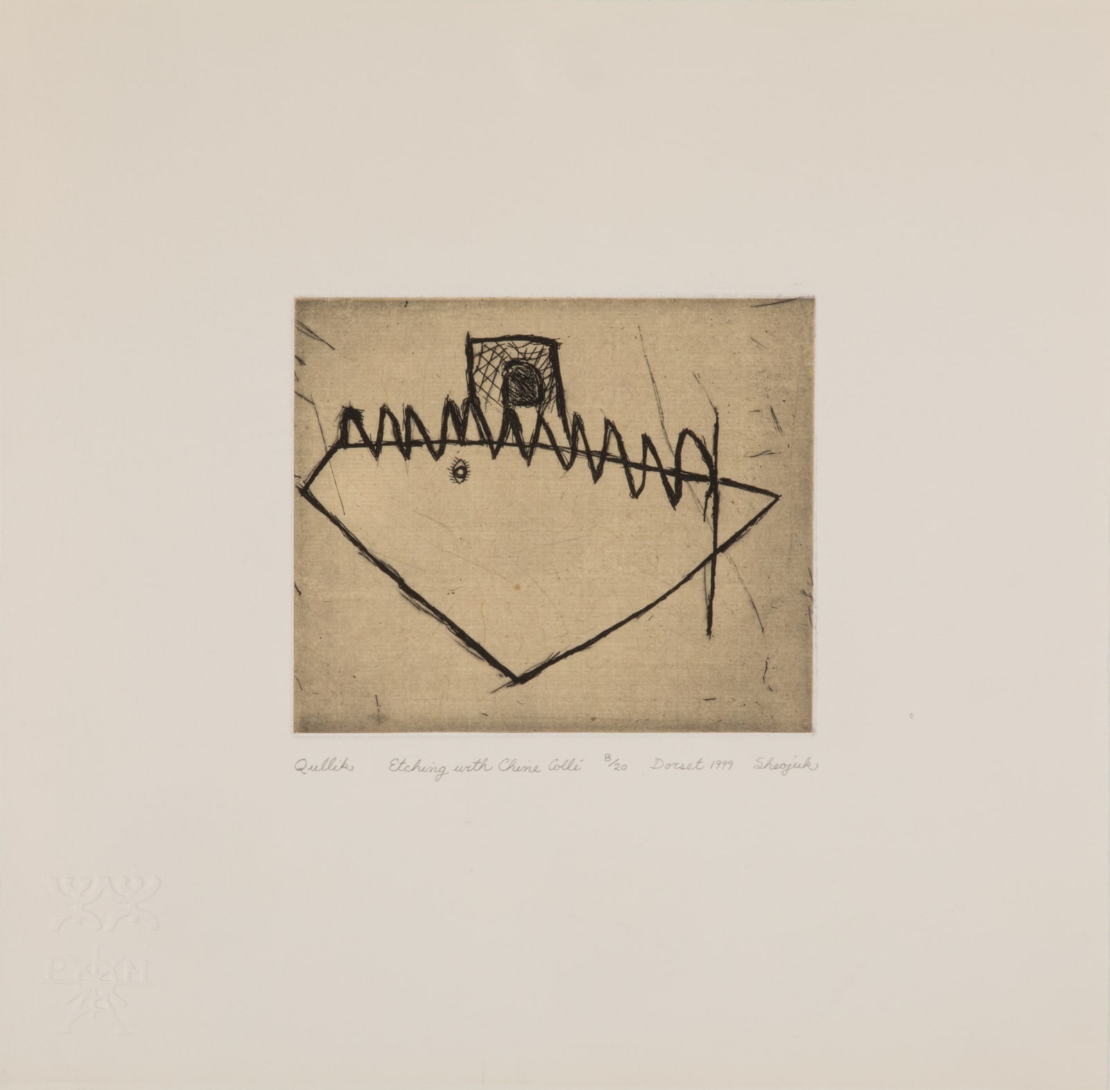 SHEOJUK ETIDLOOIE (1932-1999) KINNGAIT (CAPE DORSET), Chine Colle Suite [The Complete Suite of Four], 1999 (Special Release)