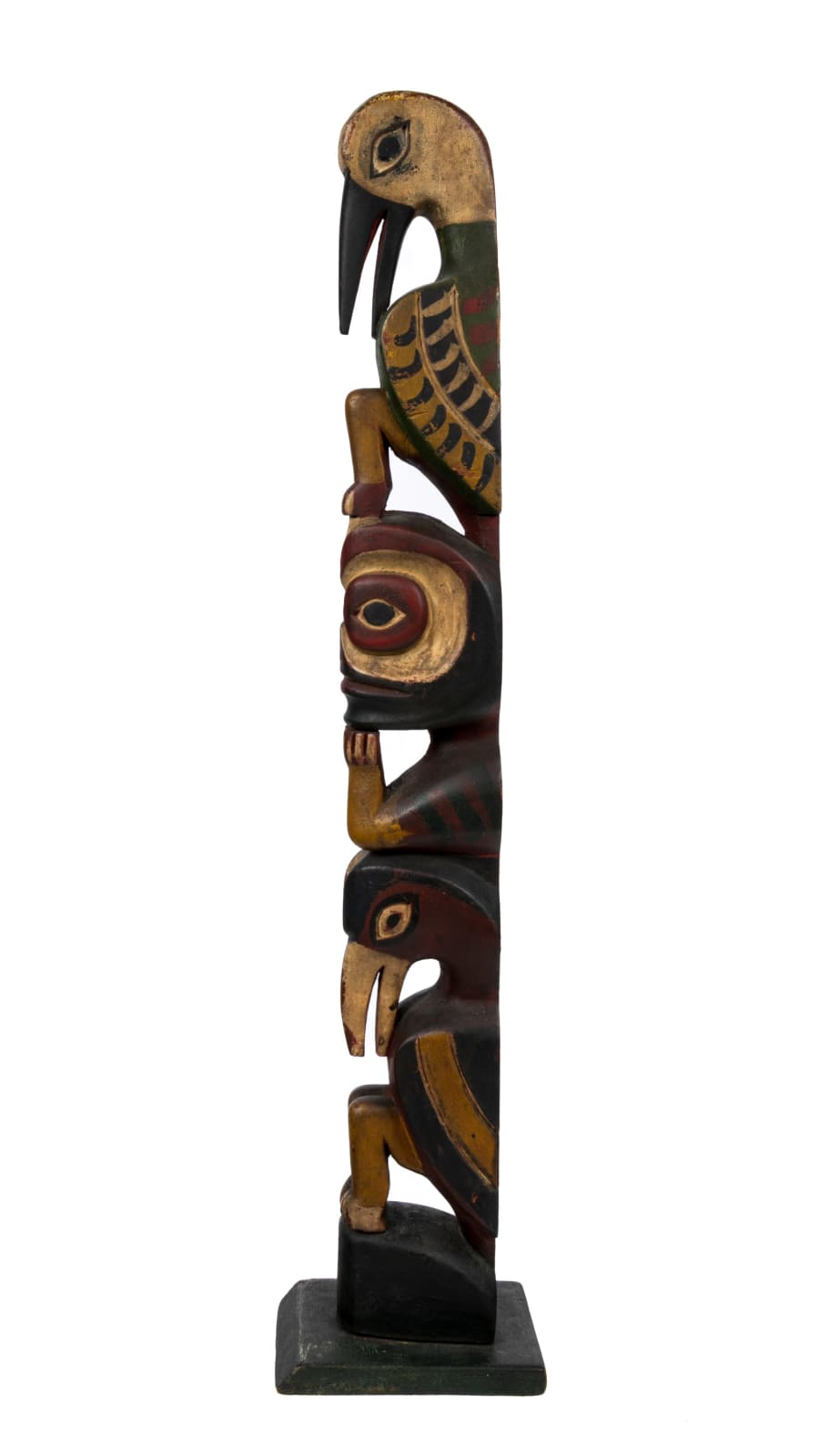 UNIDENTIFIED MAKAH or NUU-CHAH-NULTH ARTIST, Model Totem Pole, c. 1910-1925