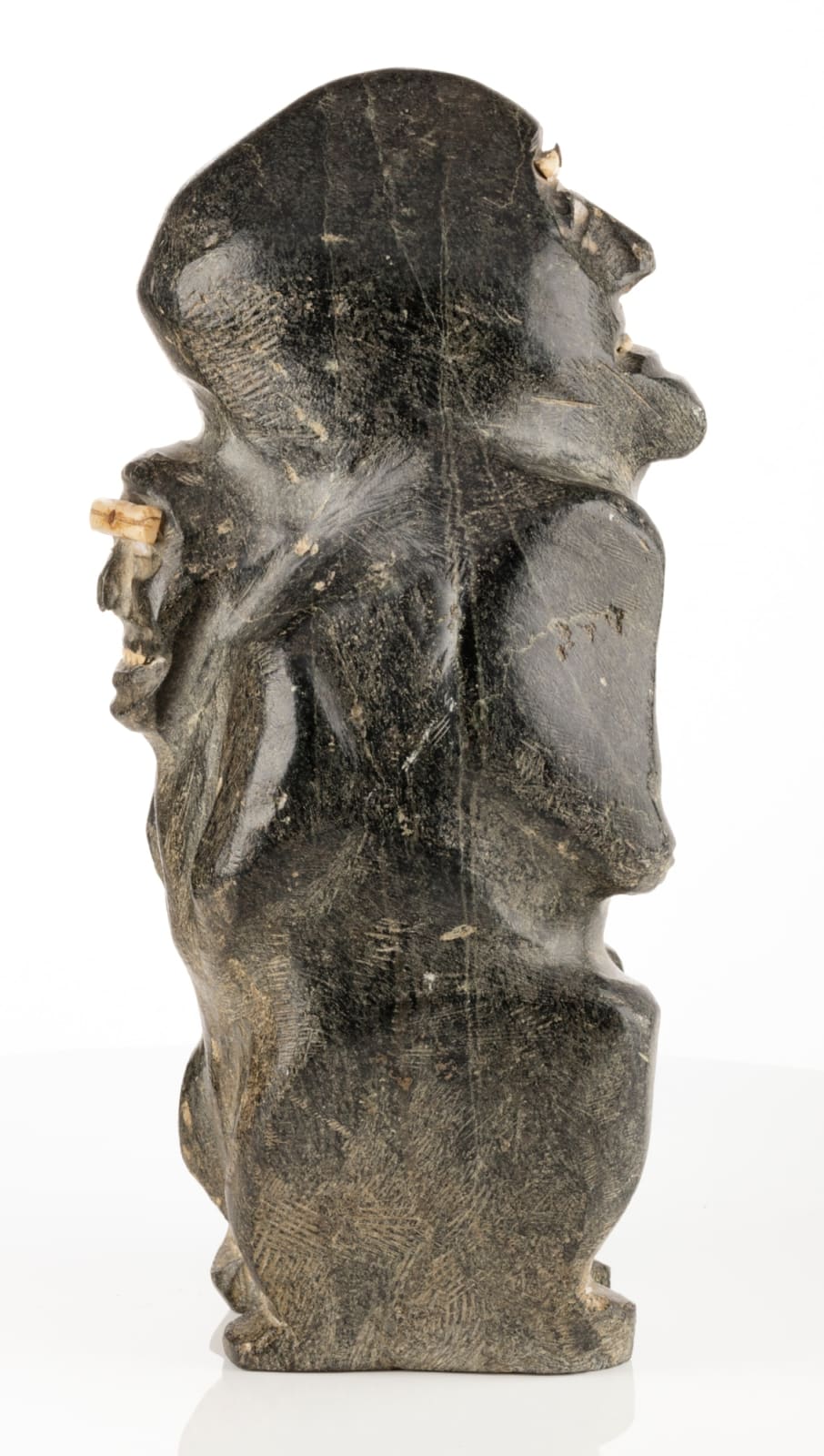 JOHN KAVIK (1897-1993) KANGIQLINIQ (RANKIN INLET), Father and Son Wearing Snow Goggles , c. 1960s