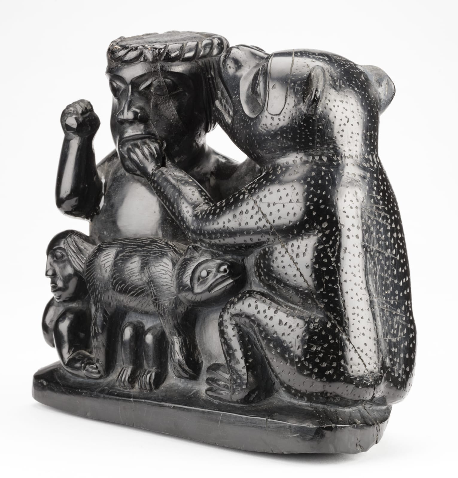 UNIDENTIFIED HAIDA ARTIST, Figure Group (Men and Bears), c. 1880-1900