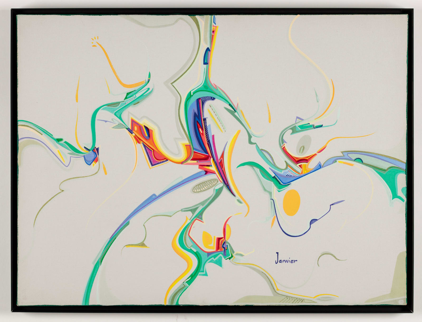 ALEX JANVIER, C.M., A.O.E., R.C.A., (1935-2024), DENE SULINE AND SAULTEAUX, COLD LAKE, AB, Oilers Phenoma [sic] (CLX-43), 1981