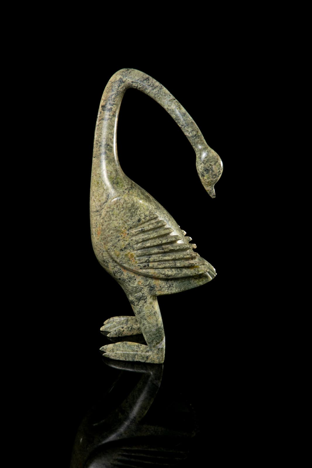 LUKTA QIATSUK (1928-2004) KINNGAIT (CAPE DORSET), Preening Goose, 1980s