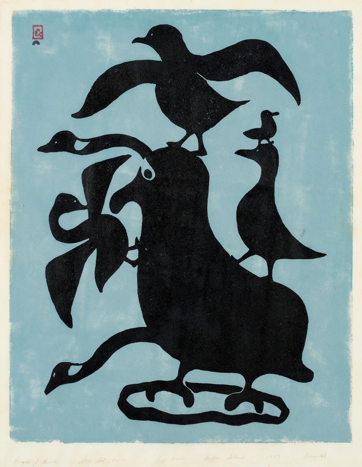 MUNGITOK KELLYPALIK (1940-2014) KINNGAIT (CAPE DORSET), Thoughts of Birds, 1959 #22