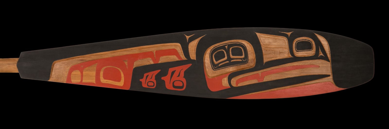 VICTOR MICHAEL WEST, TLINGIT, CREE, AND CELTIC, VANCOUVER / UCLUELET, BC, "Raven-Human" Paddle, Jan 2012