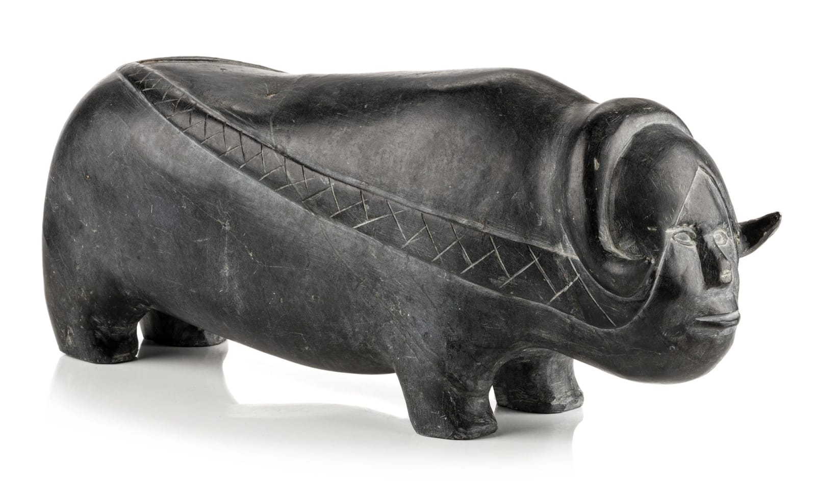 PEGGY EKAGINA (1919-1992) KUGLUKTUK (COPPERMINE), Female Muskox Shaman, 1974