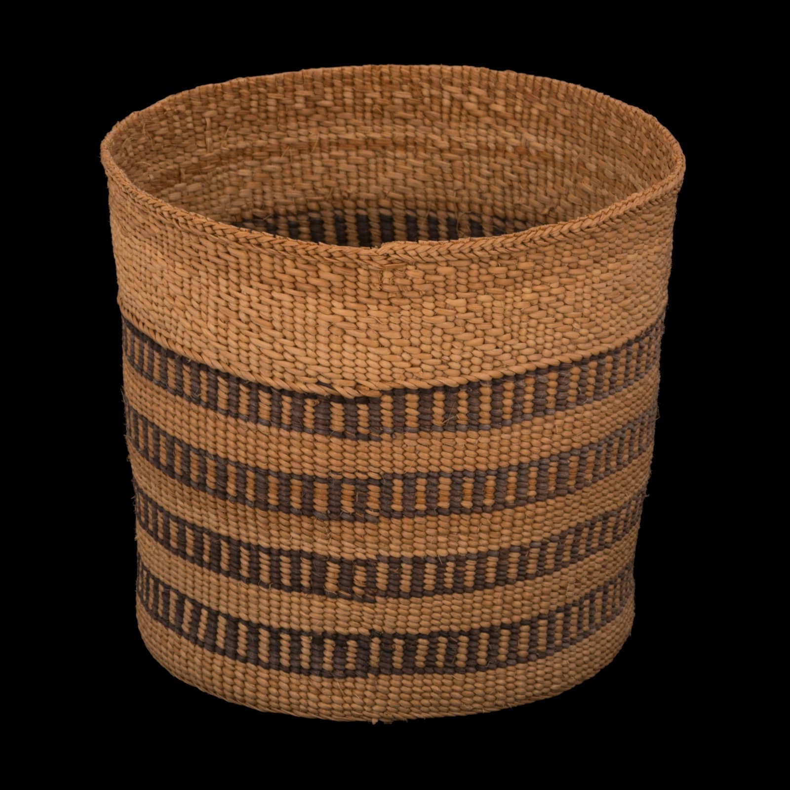 ISABEL RORICK (1955-) HAIDA, OLD MASSET, HAIDA GWAII, Scallop Shell Berry Basket, c. 1990s