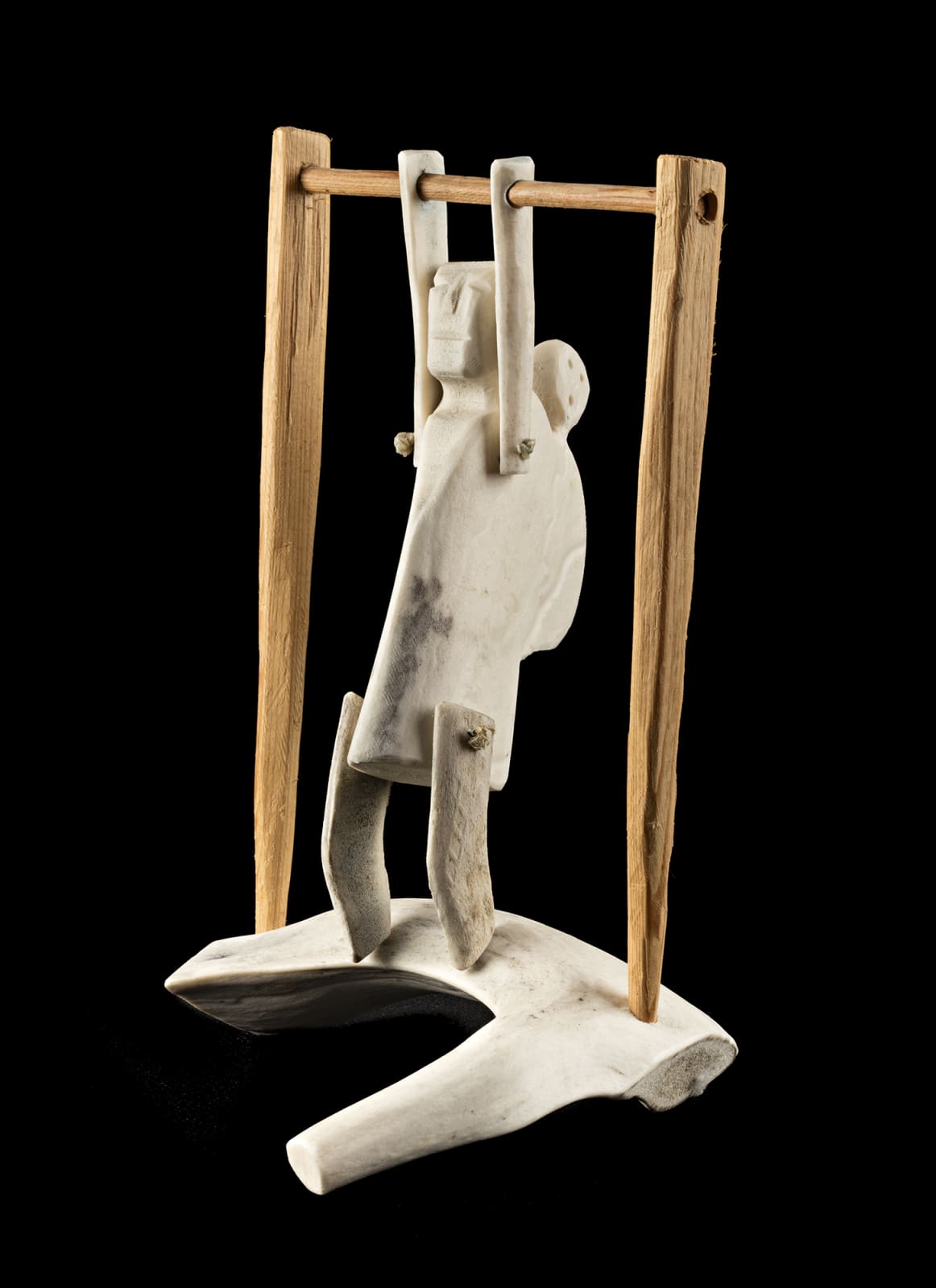 LUKE ANOWTALIK (1932-2006) ARVIAT (ESKIMO POINT), Acrobat Mother and Child, c. early 1980s