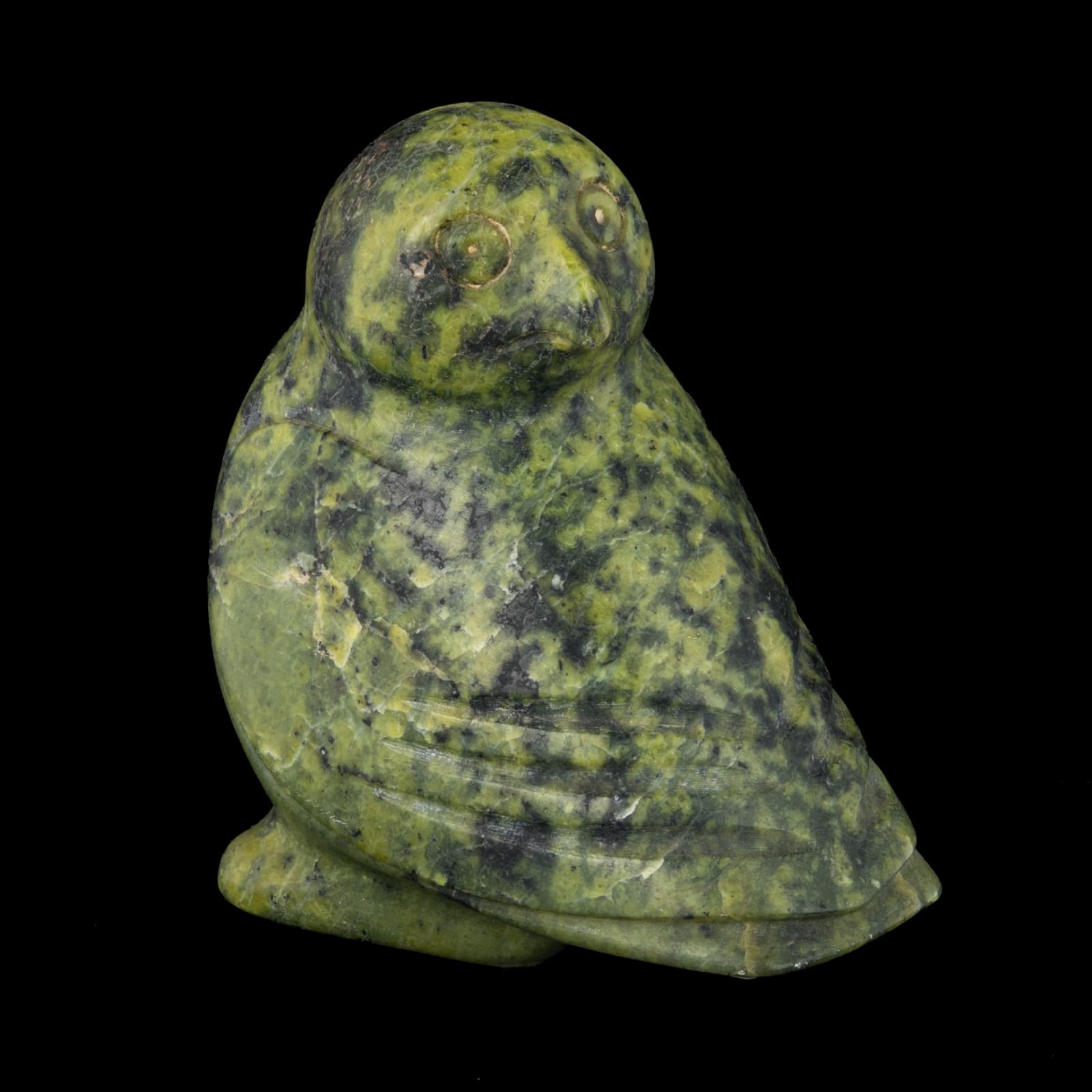 UNIDENTIFIED ARTIST, KINNGAIT (CAPE DORSET), Owl Looking Back, 1970s