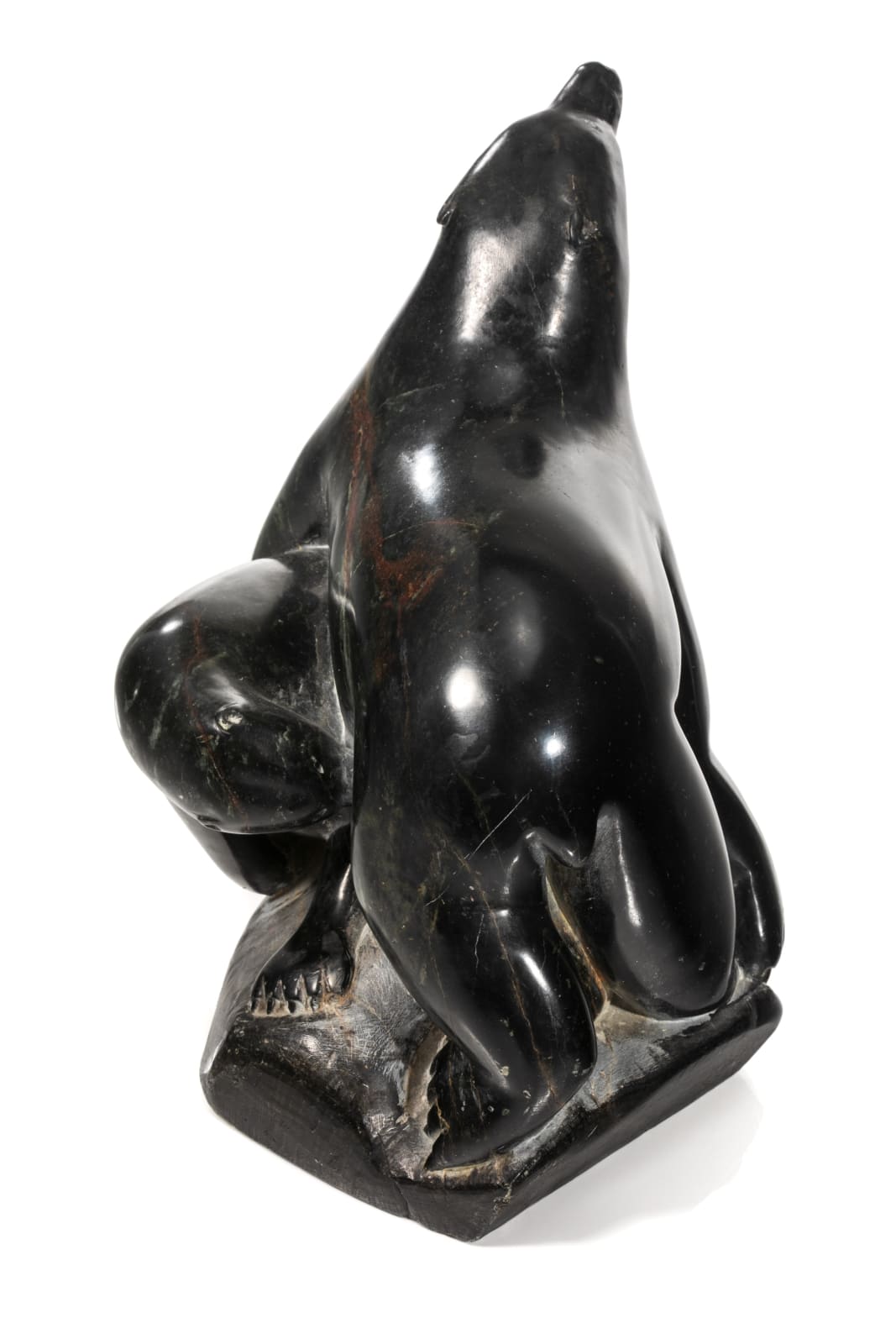 JON INIAPIK, NUNAVIK (ARCTIC QUEBEC), Polar Bear Protecting Young , 1970s