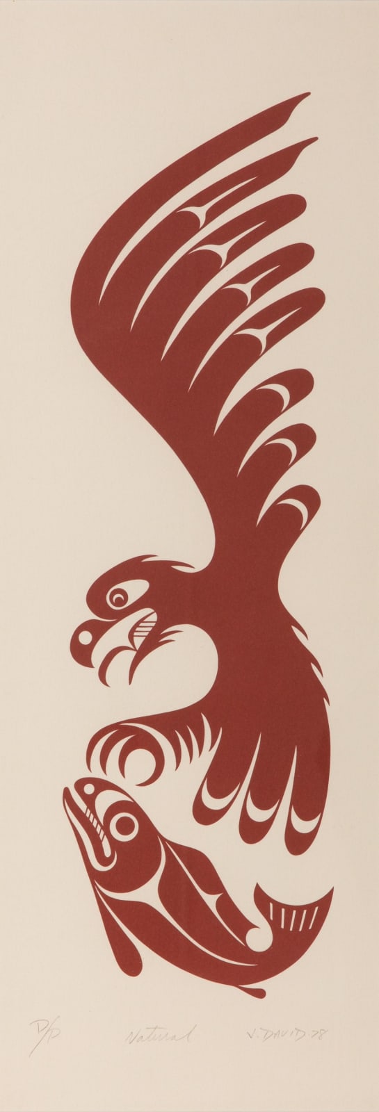 JOE DAVID (1946-) NUU-CHAH-NULTH, TOFINO, B.C., Two Prints: Natural & Supernatural, 1978