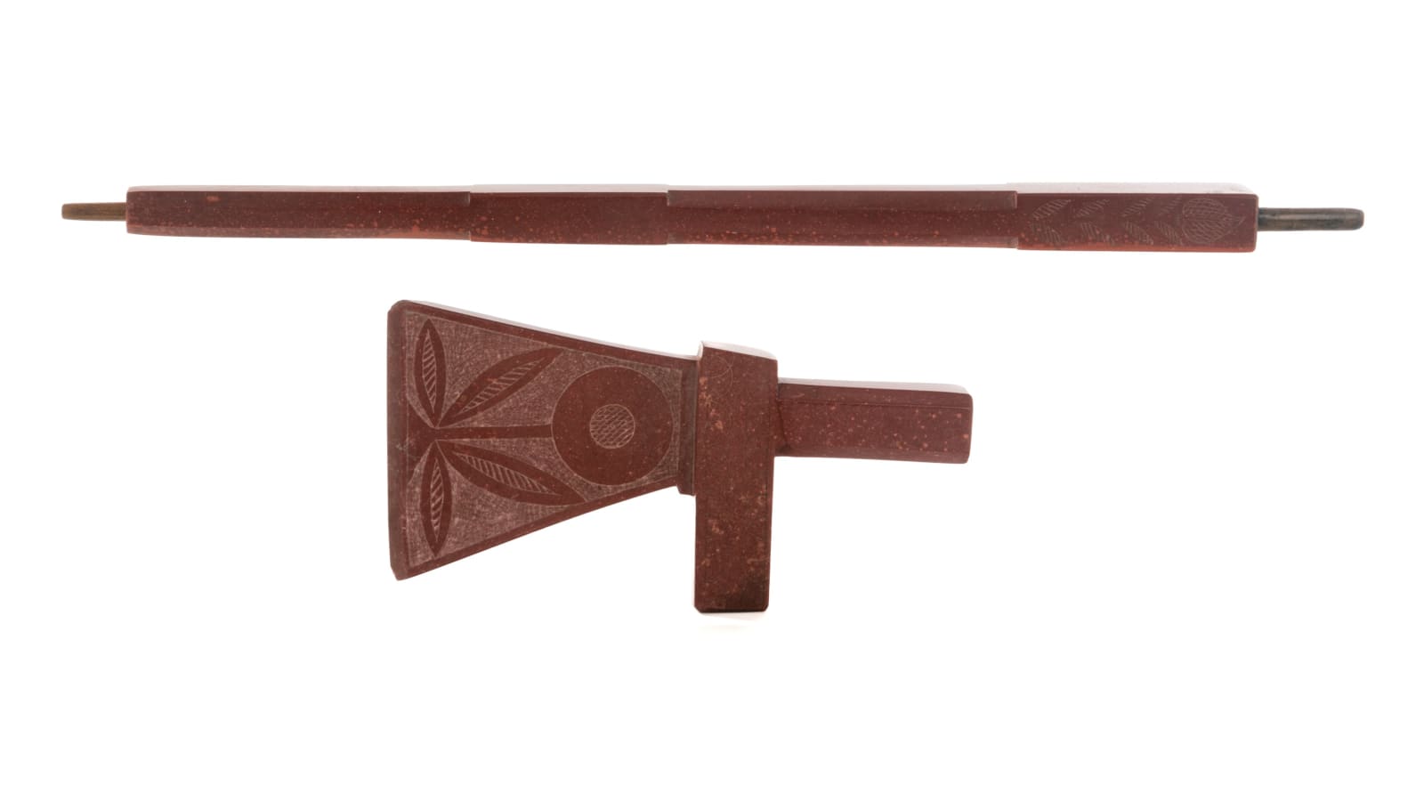 UNIDENTIFIED DAKOTA-METIS (PROBABLY YANKTON) MAKER, Pipe and Stem, c. 1880s