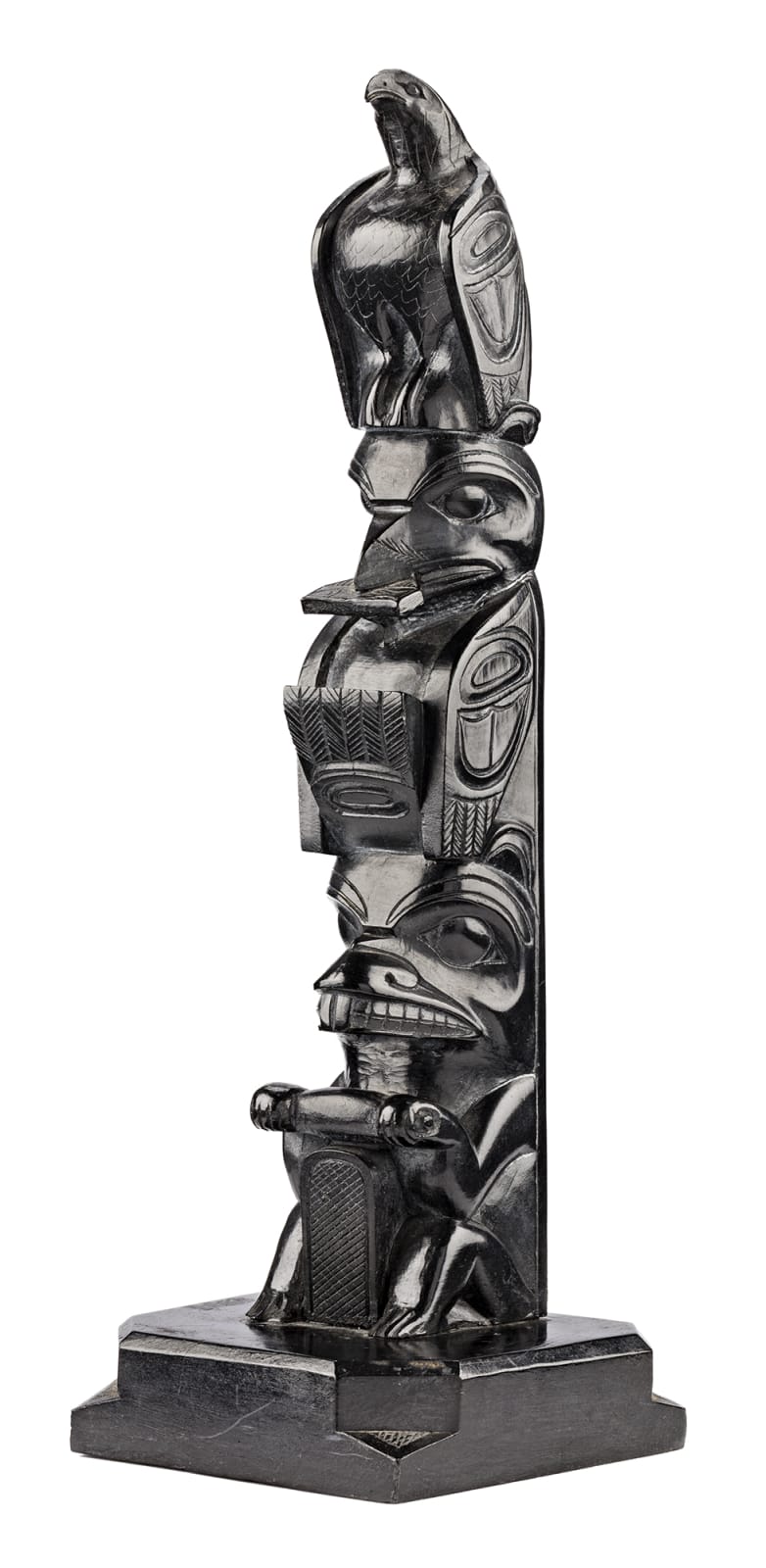RUFUS MOODY, C.M. (1923-1998) SKIDEGATE, B.C., Model Totem Pole, 1961