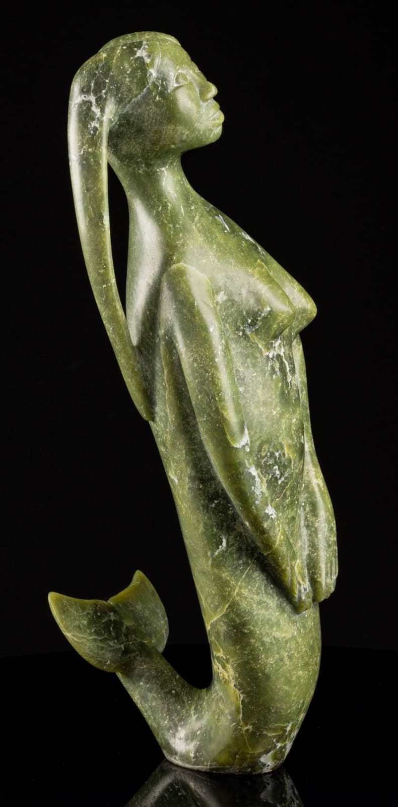 OSUITOK IPEELEE, R.C.A. (1923-2005) KINNGAIT (CAPE DORSET), Sedna with Plaited Hair, c. 1983