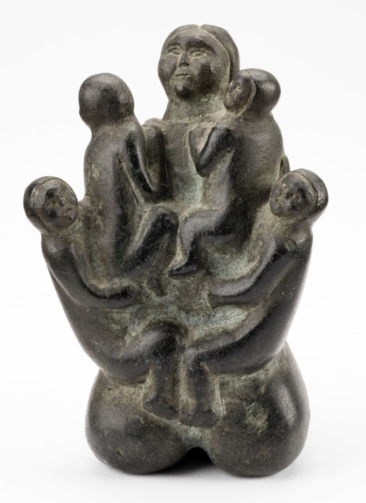 YVONNE KANAYUQ ARNAKYUINAK (1920-1988) QAMANI'TUAQ (BAKER LAKE), Mother with Five Children, 1970