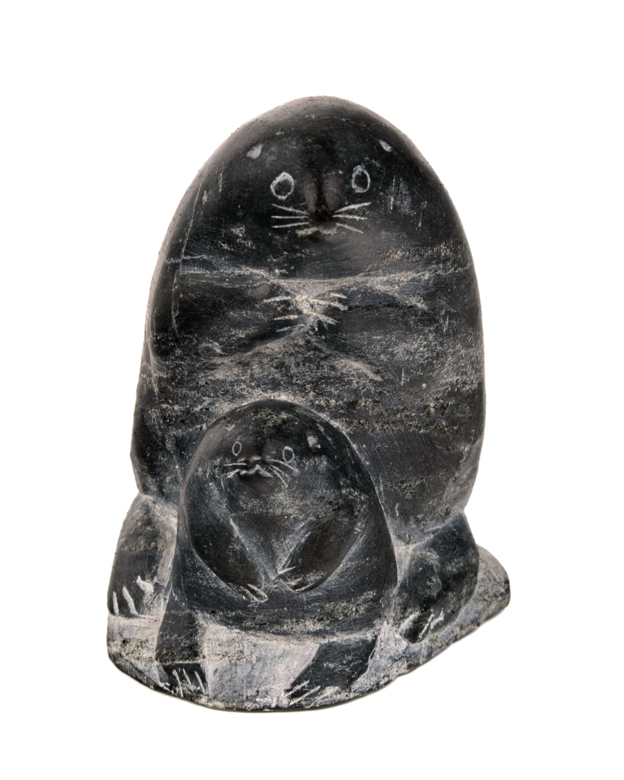 MAKUSI PANGUTU ANAUTA (1939-), PUVIRNITUQ (POVUNGNITUK) / AKULIVIK, Mother Lemming, Sheltering her Young, 1961