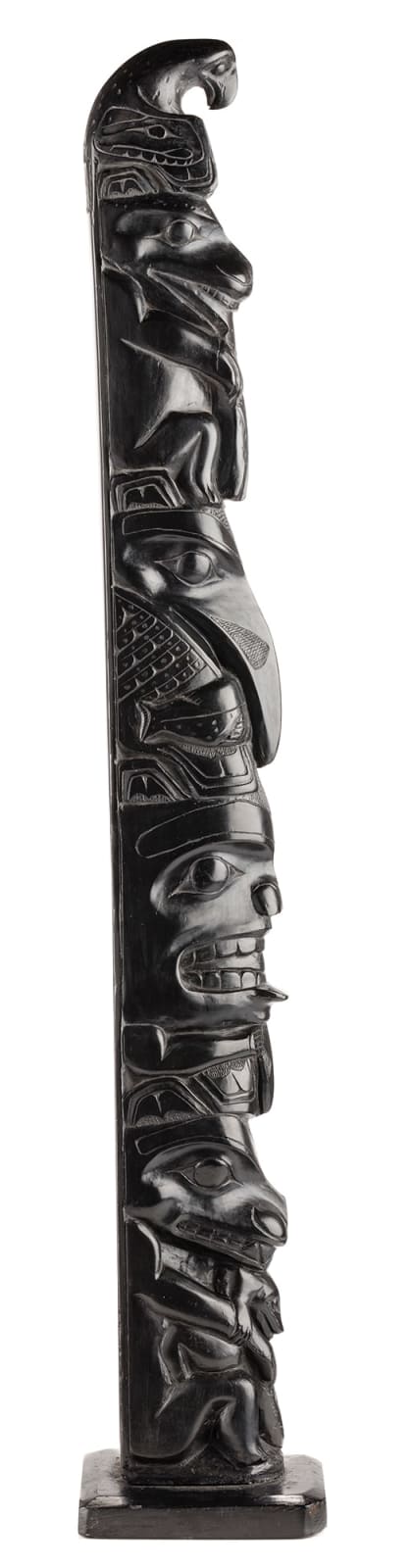 PAUL JONES (c. 1847-1927), SKIDEGATE, HAIDA GWAII, Model Totem Pole, c. 1900-1920