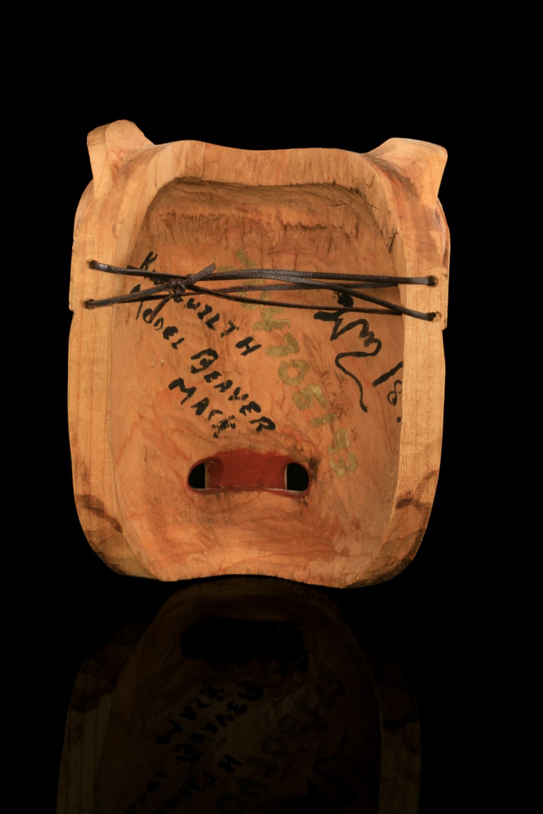 UNIDENTIFIED KWAKWA̱KA̱ʼWAKW ARTIST, Kwagiulth Model Beaver Mask, 1985