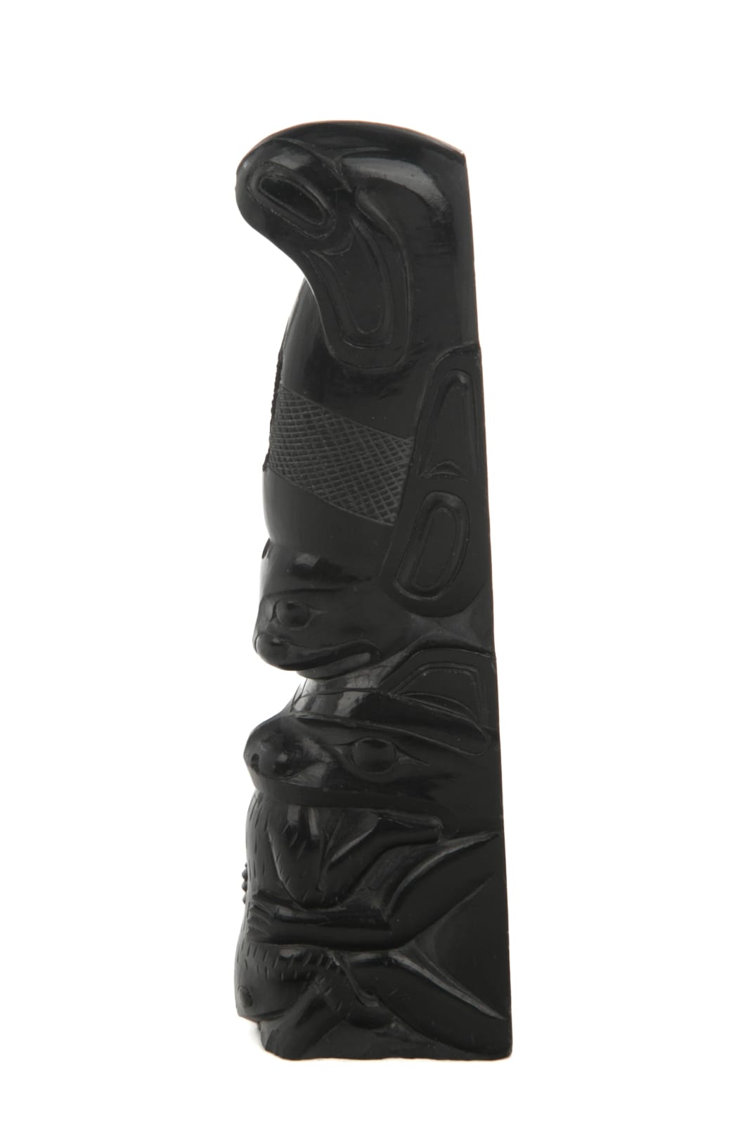 ATTRIBUTED TO JOHN CROSS (1867-1939) HAIDA, Model Totem Pole, c. 1920s / 30s