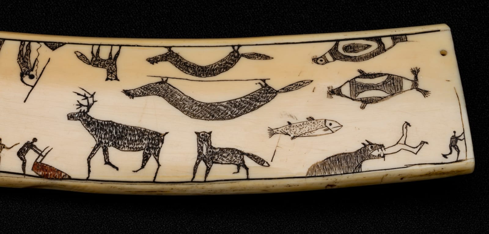 UNIDENTIFIED ARTIST, Possibly INUPIAQ, Engraved Walrus Tusk, c. 1825-65