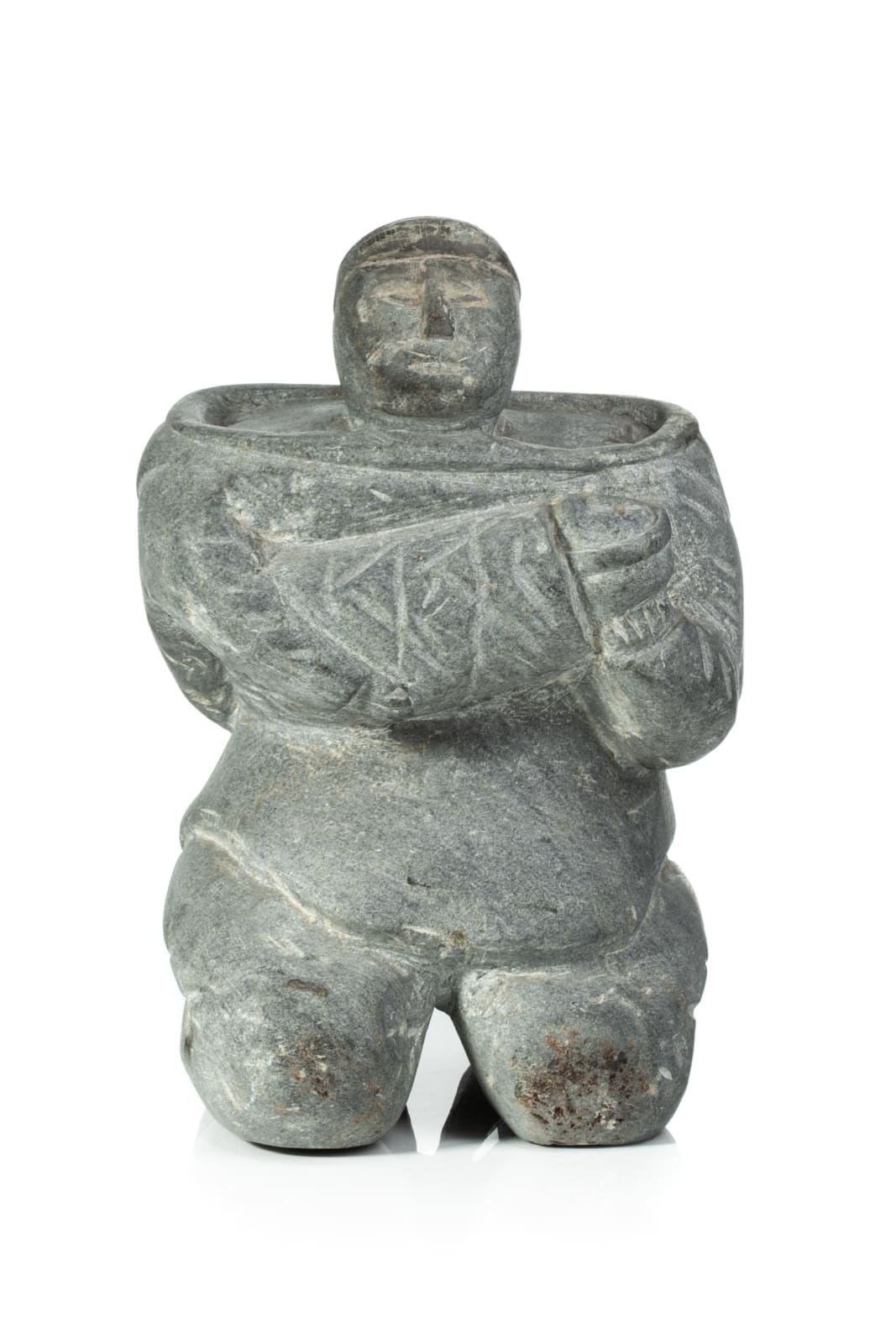 UMMALUK SAVIAKJUK (1933-1986) SALLUIT (SUGLUK), Kneeling Mother with Child, late 1950s