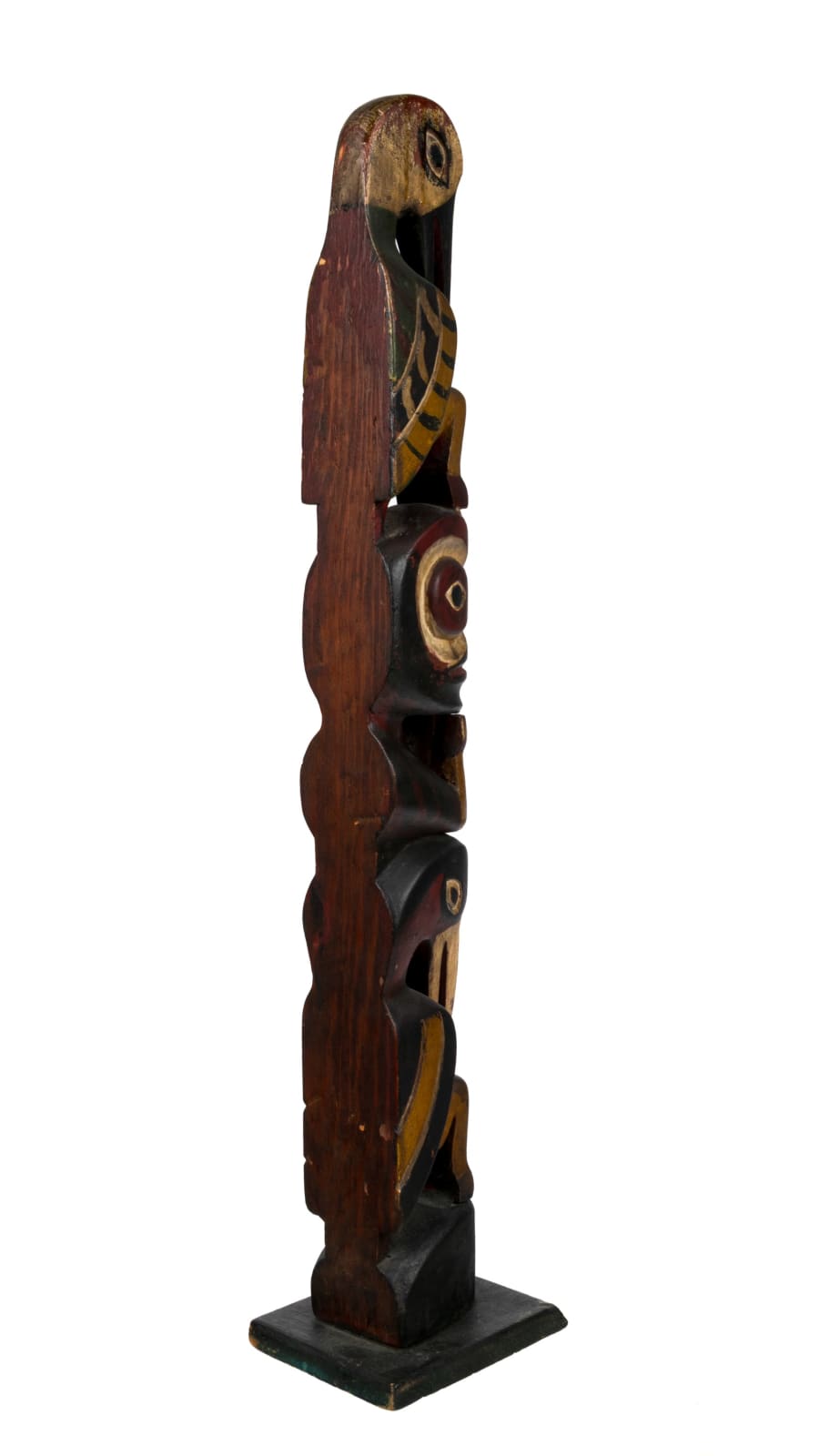 UNIDENTIFIED MAKAH or NUU-CHAH-NULTH ARTIST, Model Totem Pole, c. 1910-1925
