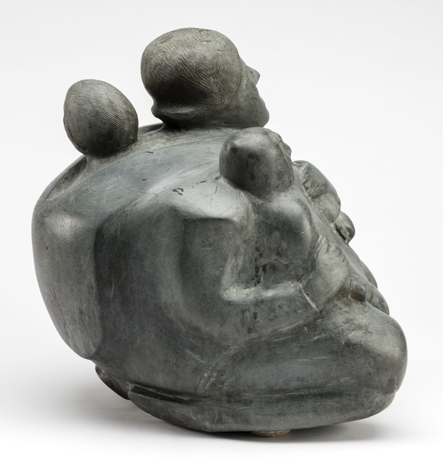 GEORGE TATANNIQ (1910-1991) QAMANI’TUAQ (BAKER LAKE), Mother with Two Children, mid 1970s