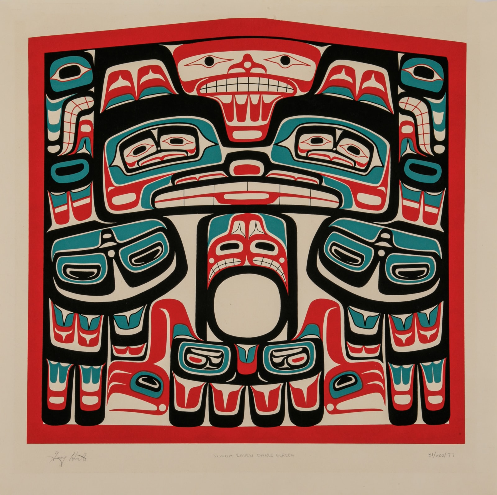 TONY HUNT, O.B.C. (1942-2017) KWAKWA̱KA̱ʼWAKW, Tlingit Raven Dance Screen, 1977