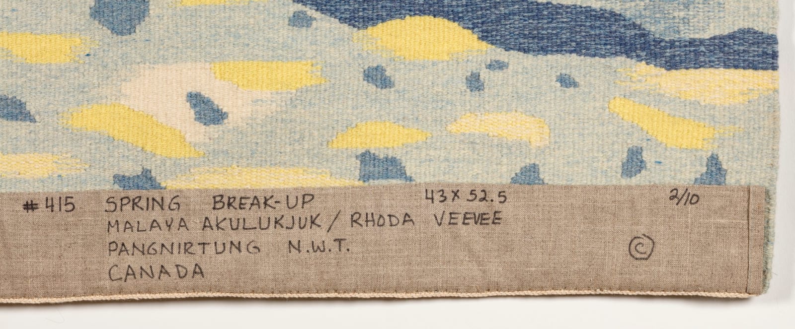 MALAYA AKULUKJUK (1915-1995) PANNIRTUQ (PANGNIRTUNG), #415 Spring Break Up, 1995 #415