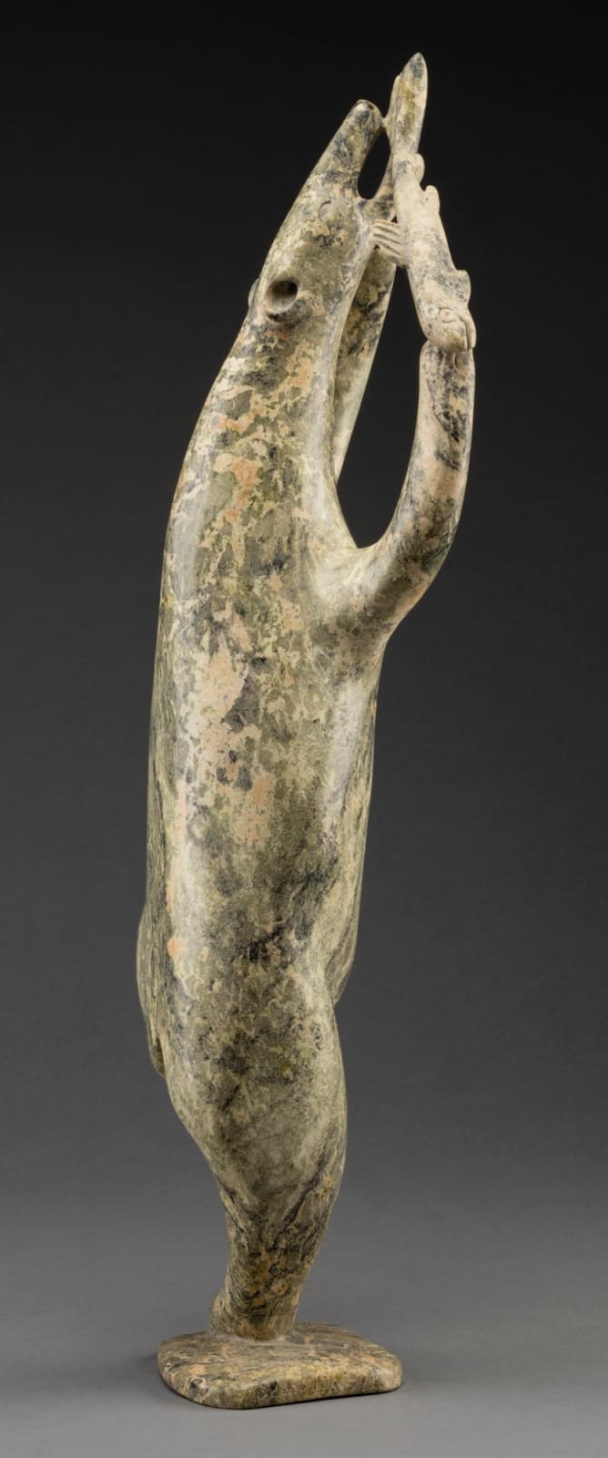 OSUITOK IPEELEE, R.C.A. (1922 or 1923-2005) KINNGAIT (CAPE DORSET, Bear and Fish, early-mid 1980s