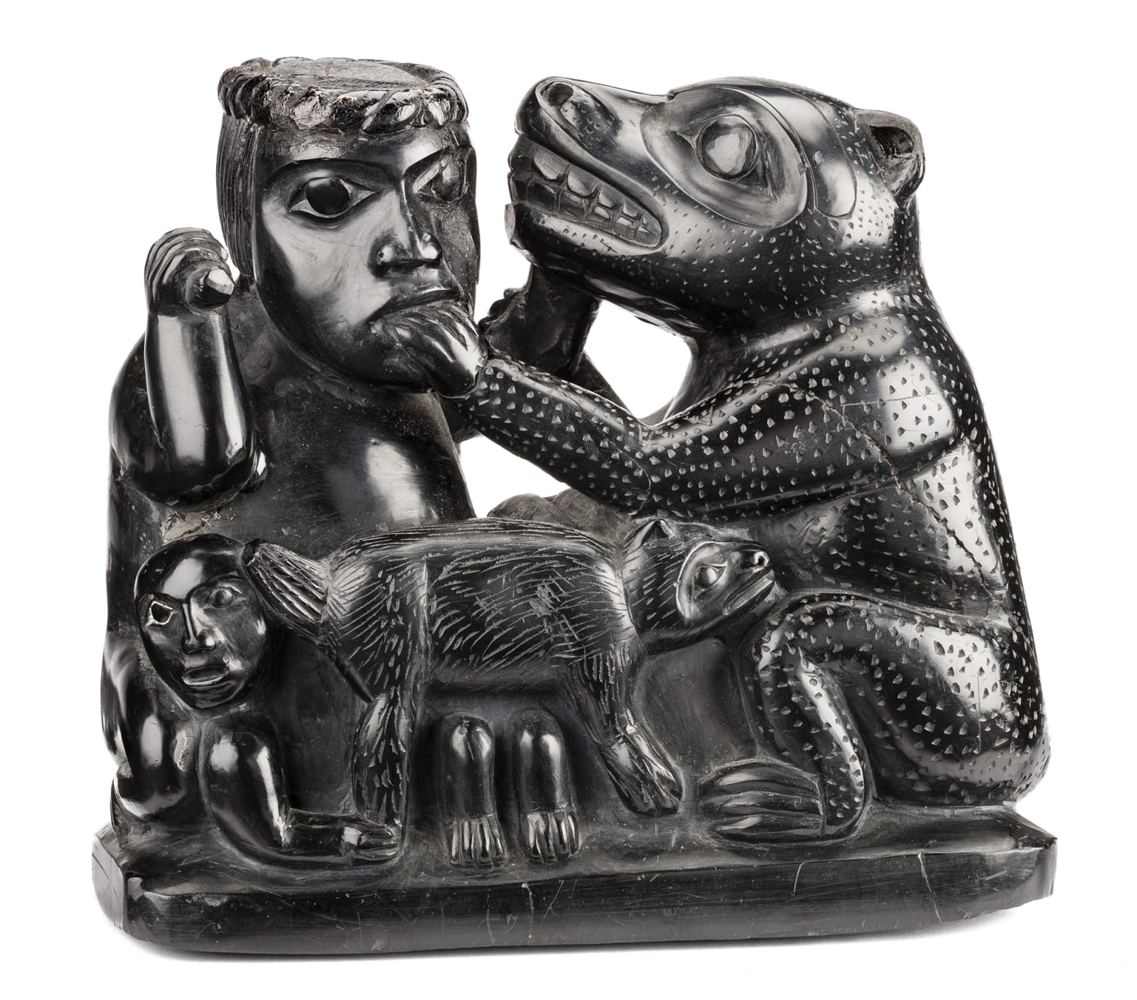 UNIDENTIFIED HAIDA ARTIST, Figure Group (Men and Bears), c. 1880-1900