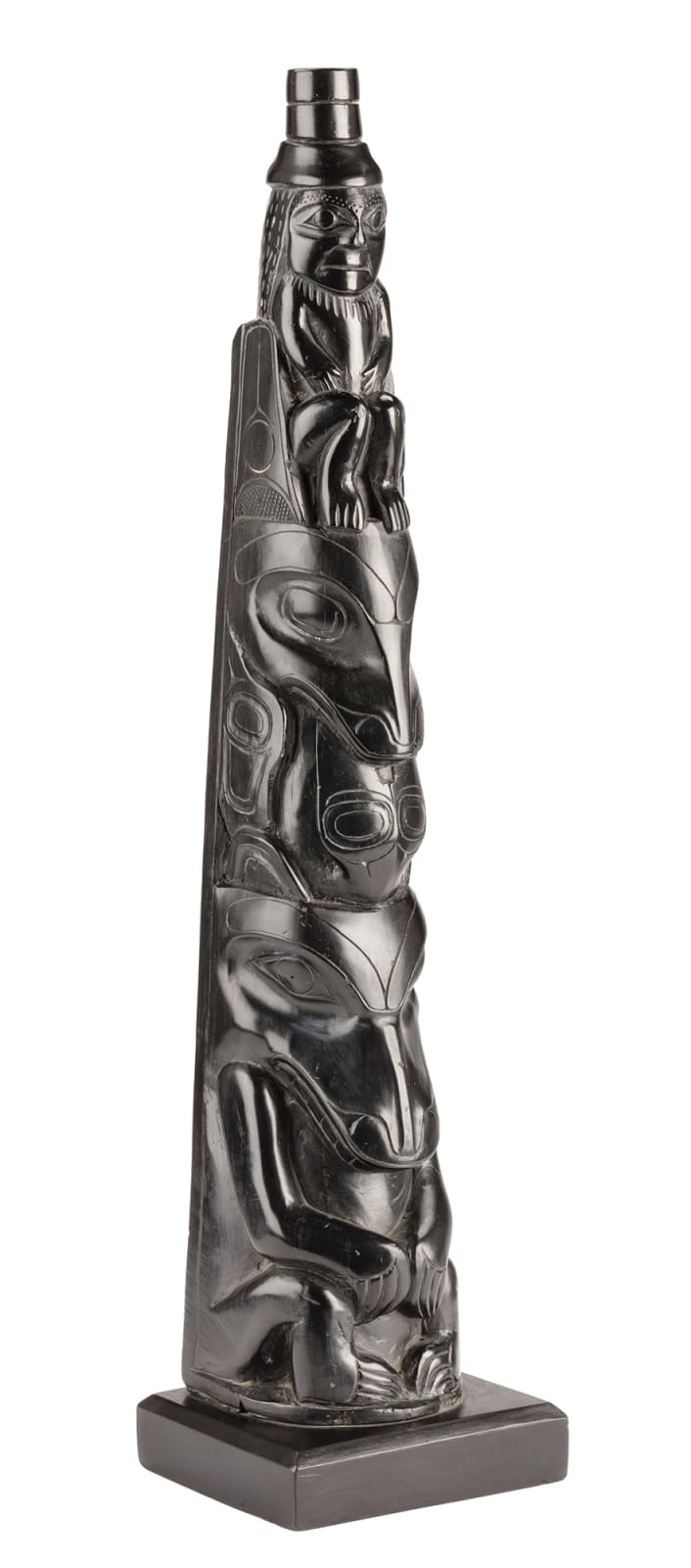UNIDENTIFIED ARTIST, HAIDA, PROBABLY MASSET, Model Totem Pole, c. 1890