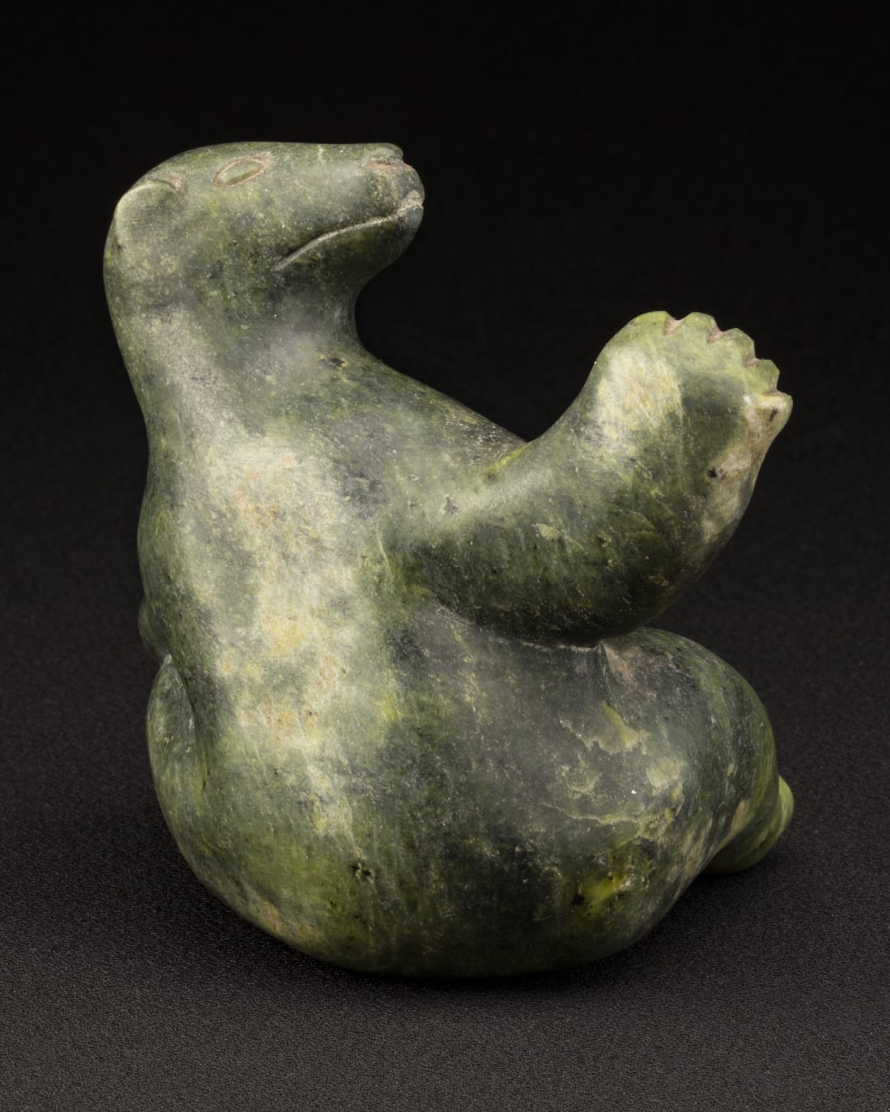 KIUGAK (KIAWAK) ASHOONA, O.C., R.C.A. (1933-2014) m., KINNGAIT (CAPE DORSET), Seated Bear, c. early 1960s