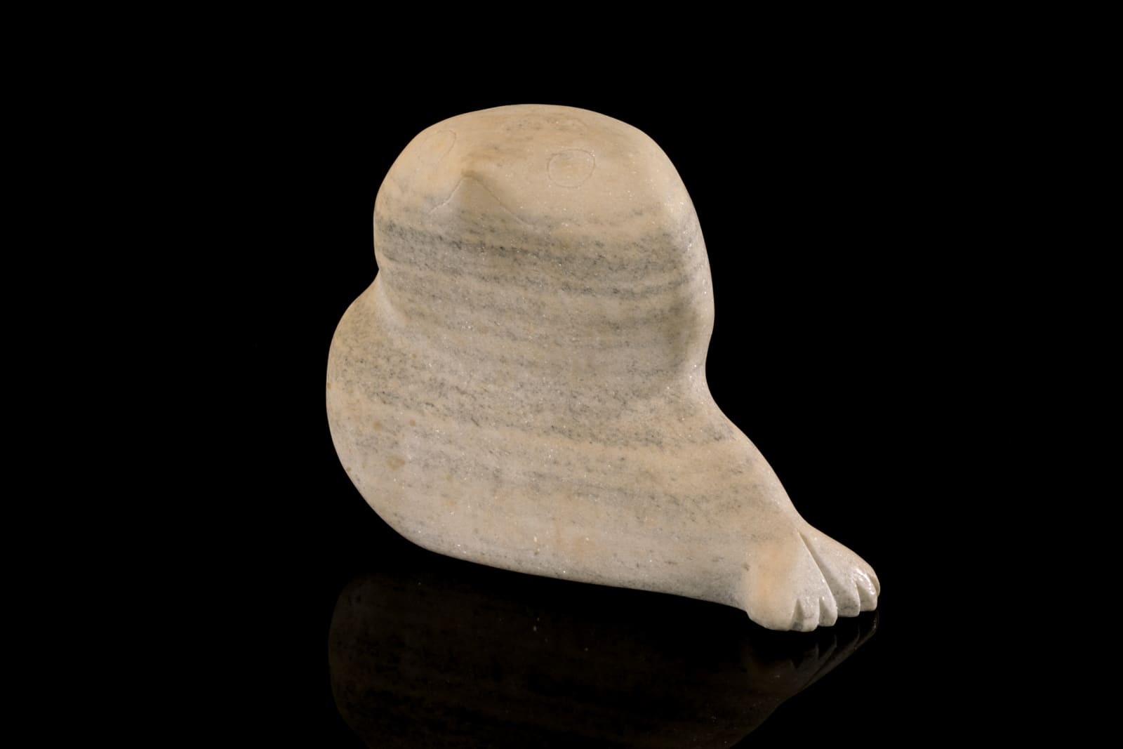 ELISAPEE NUNGUSUITUQ (1927-1985) KINNGAIT (CAPE DORSET), Stout Owl, c. 1970-72