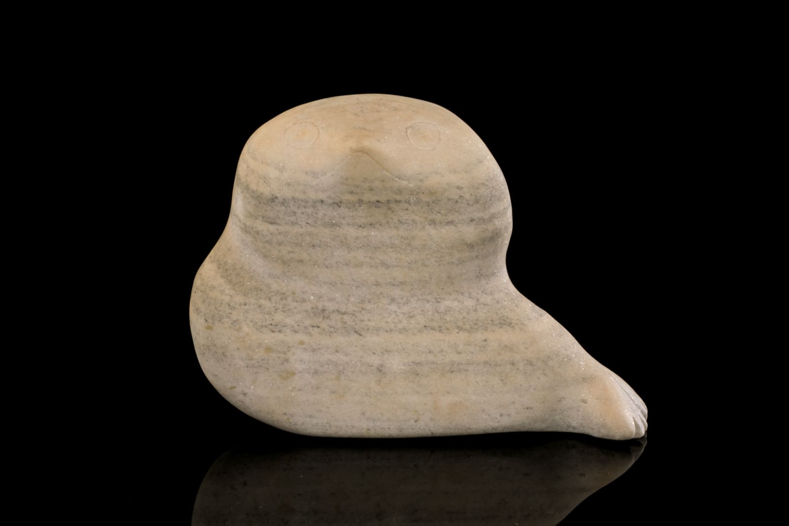 ELISAPEE NUNGUSUITUQ (1927-1985) KINNGAIT (CAPE DORSET), Stout Owl, c. 1970-72