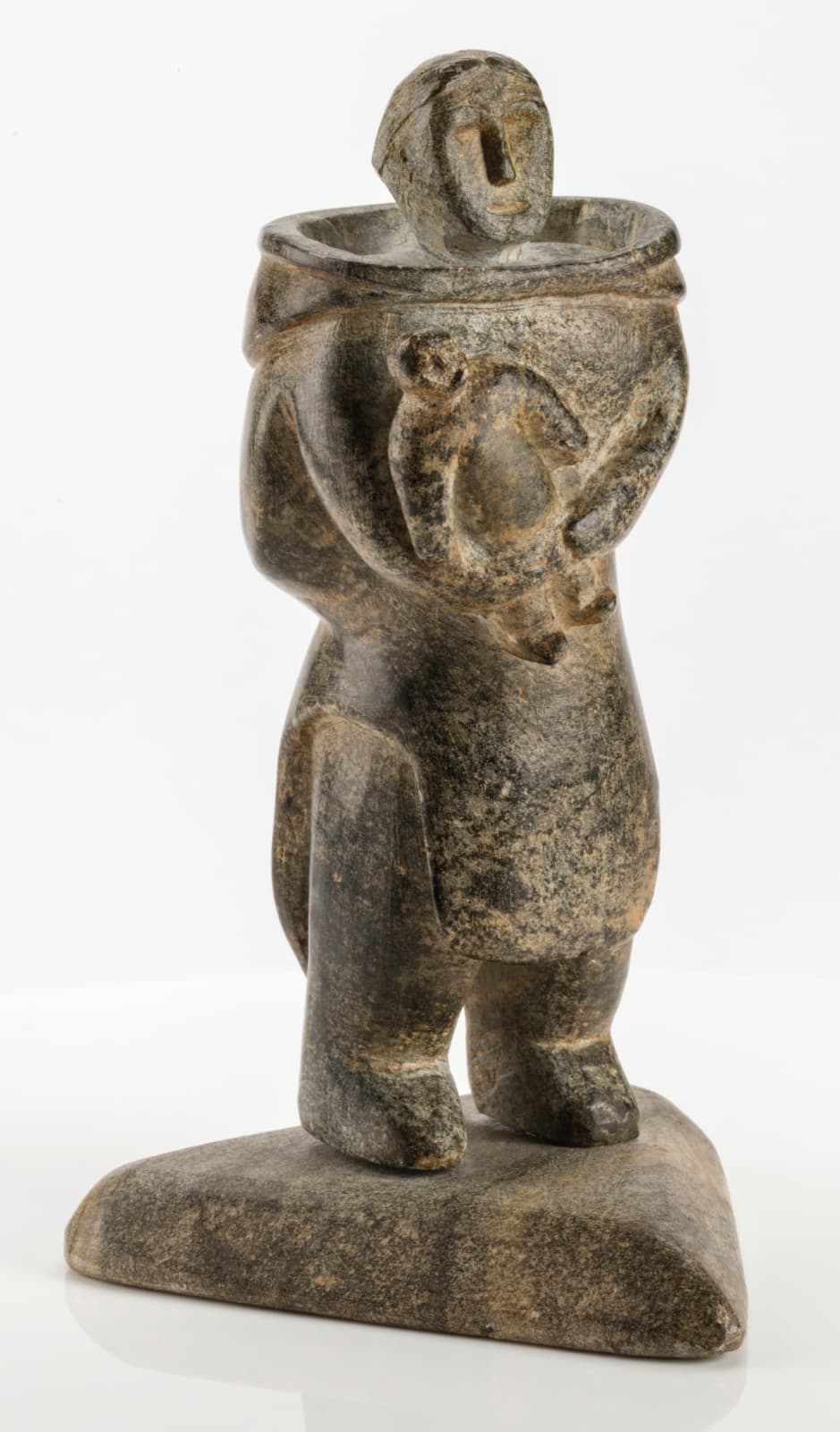 UNIDENTIFIED INUIT ARTIST, PROBABLY SALLUIT (SUGLUK), Mother Holding a Child, early or mid 1950s