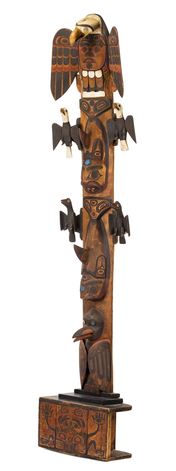 UNIDENTIFIED ARTIST, HEILTSUK, Monumental Model Totem Pole, early 20th century
