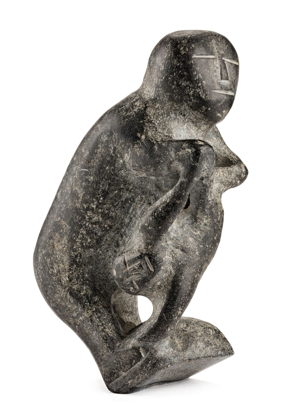 LUKE ANOWTALIK (1932-2006) ARVIAT (ESKIMO POINT), Father and Child, early 1980s