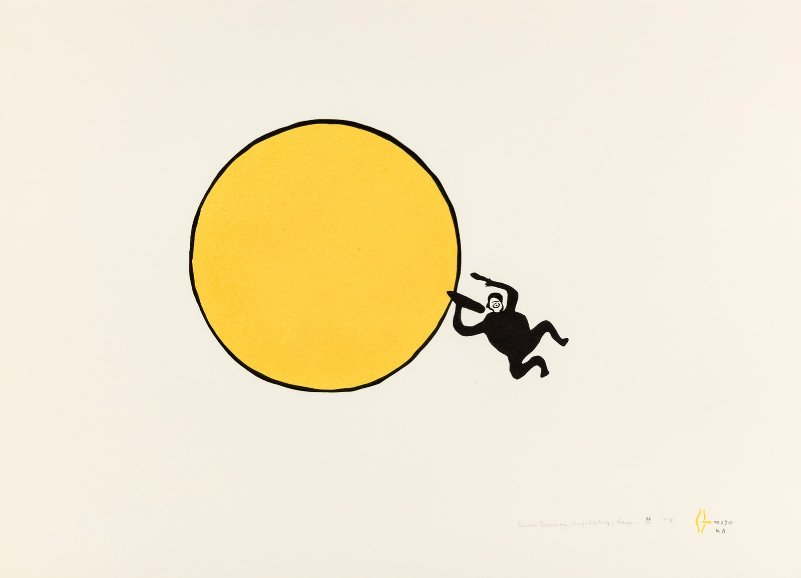 LUKE ANGUHADLUQ (1895-1982) QAMANI’TUAQ (BAKER LAKE), Drum Dancing, 1975 #23