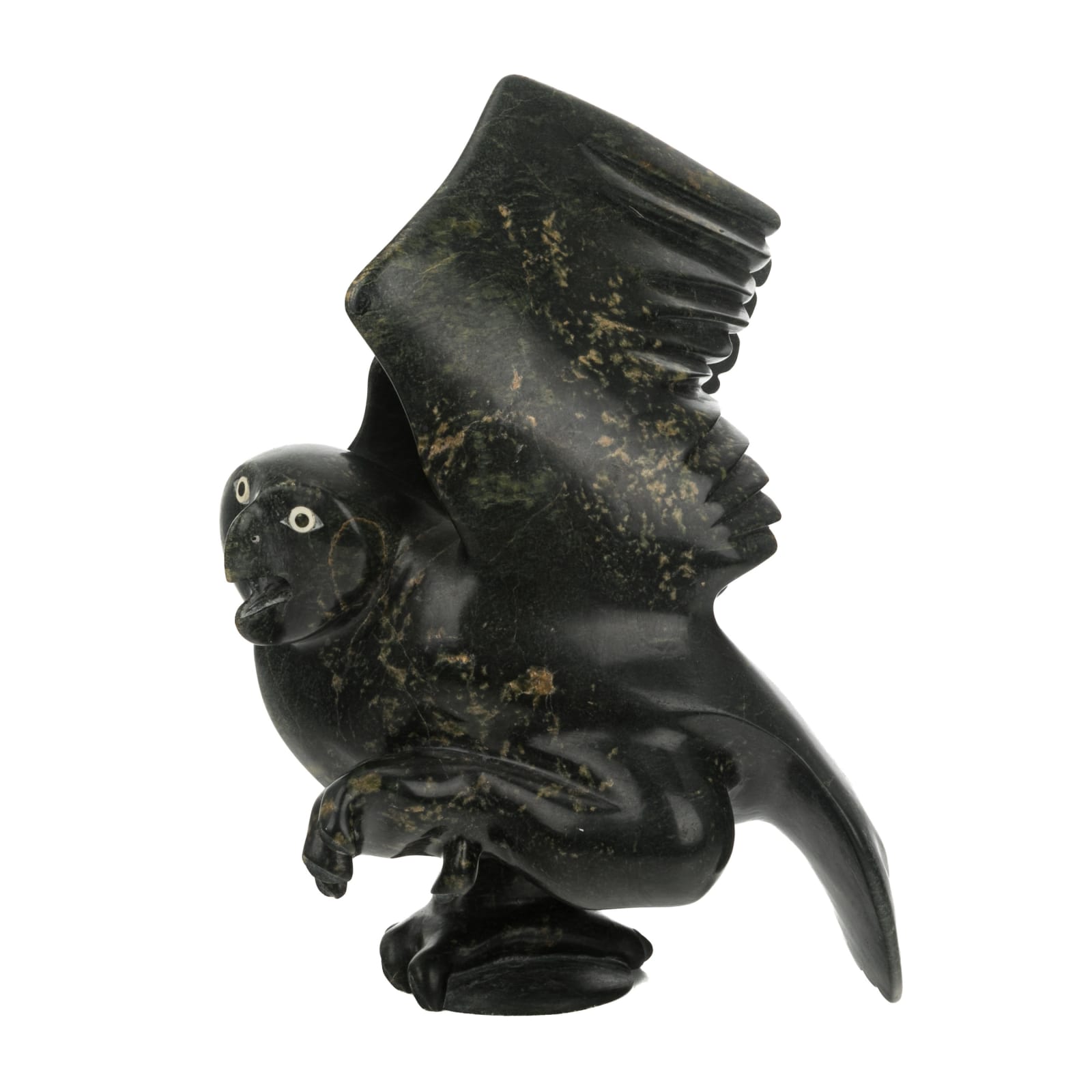 DAVID (DAVIE) SIMIGAK (1964-) KINNGAIT (CAPE DORSET), Alighting Hawk, c. 1990