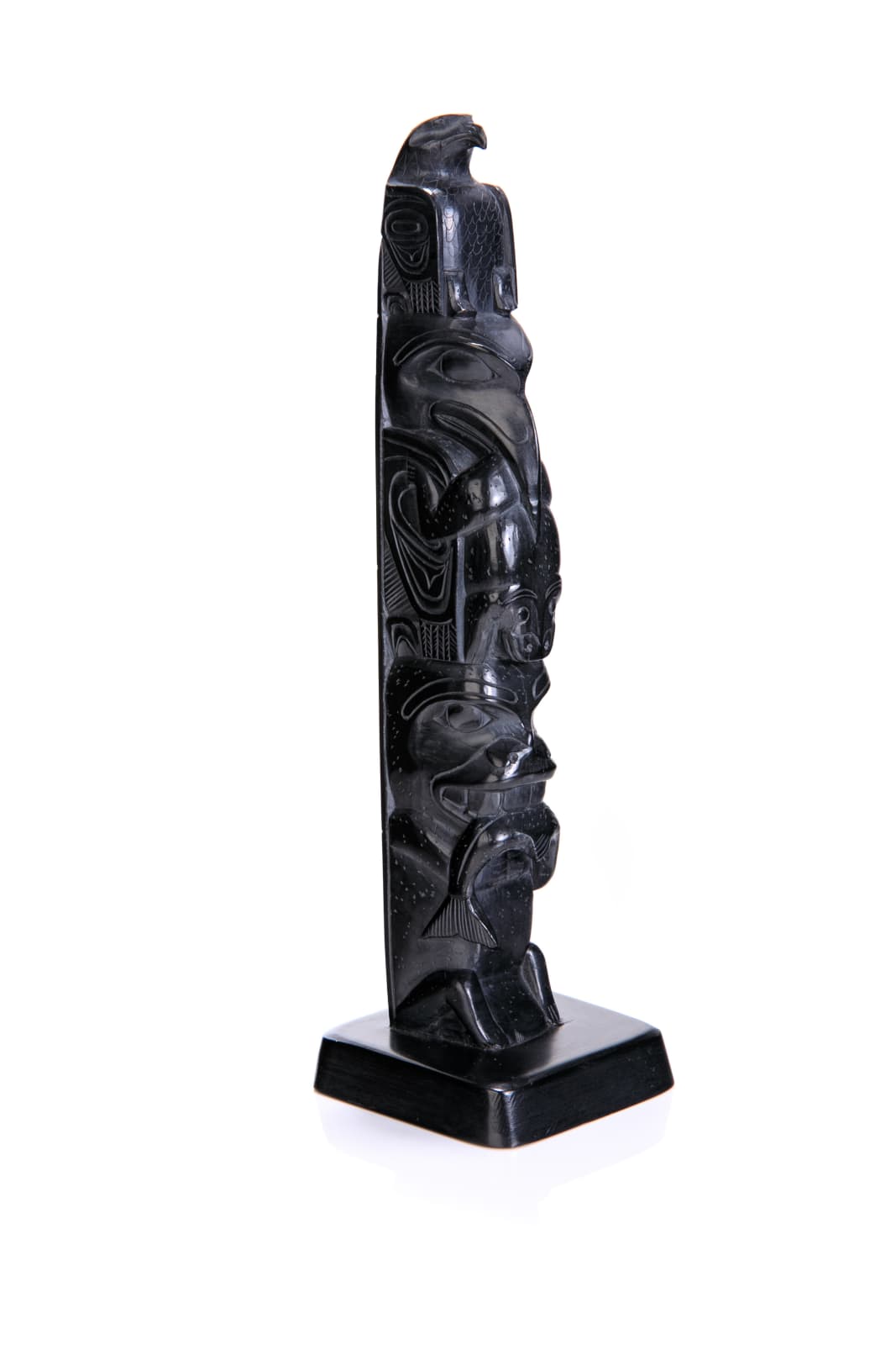 ARTHUR MOODY (1887-1967) SKIDEGATE, B.C., Model Totem Pole, mid-late 1940s