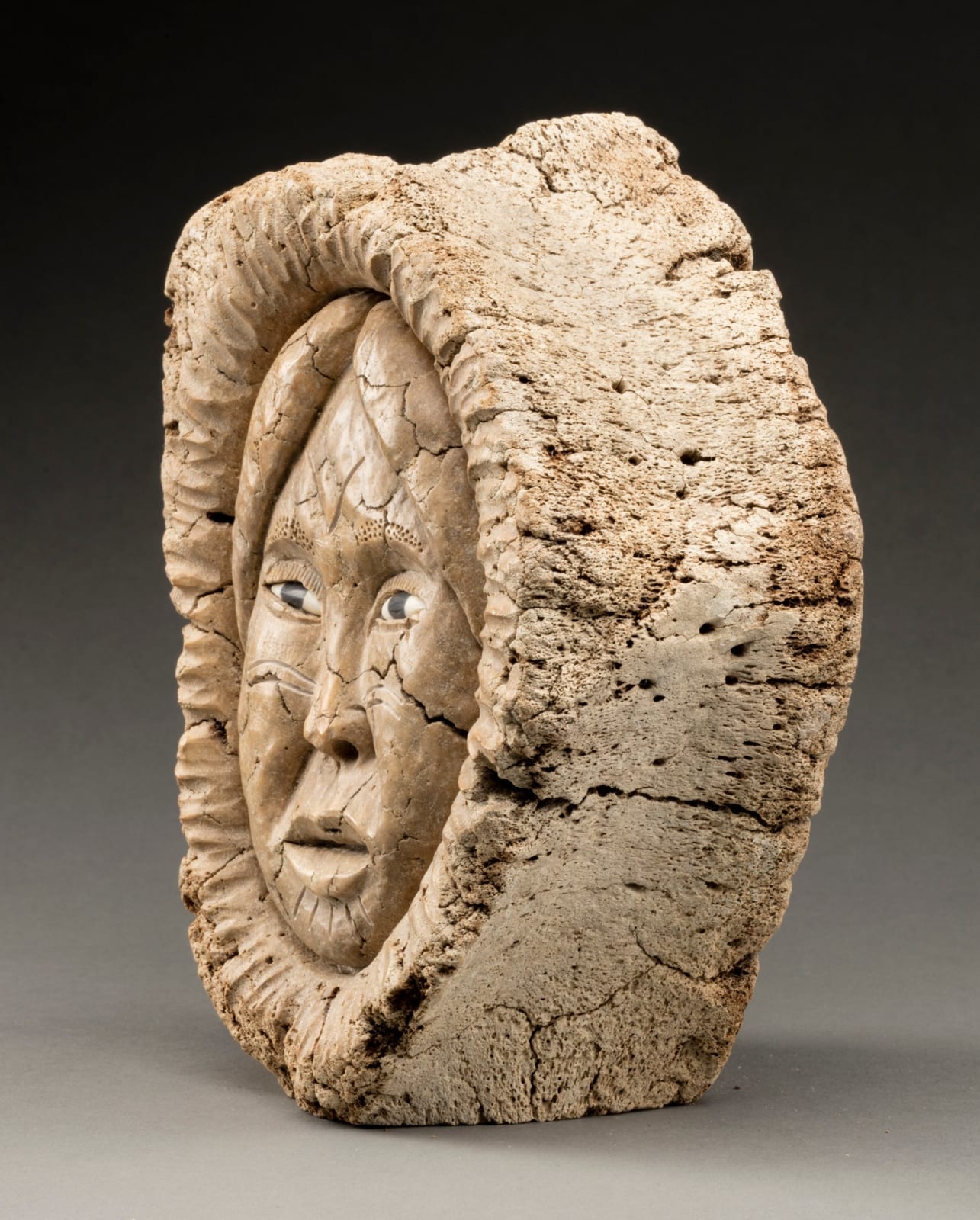 MANASIE AKPALIAPIK (1955-) IKPIARJUK (ARCTIC BAY) / ONTARIO, Head of a Woman with Tattoos, 1994